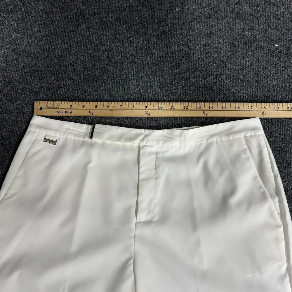 Lauren Ralph Lauren Shorts Womens 14 White Bermuda Golf Microfiber Activewear